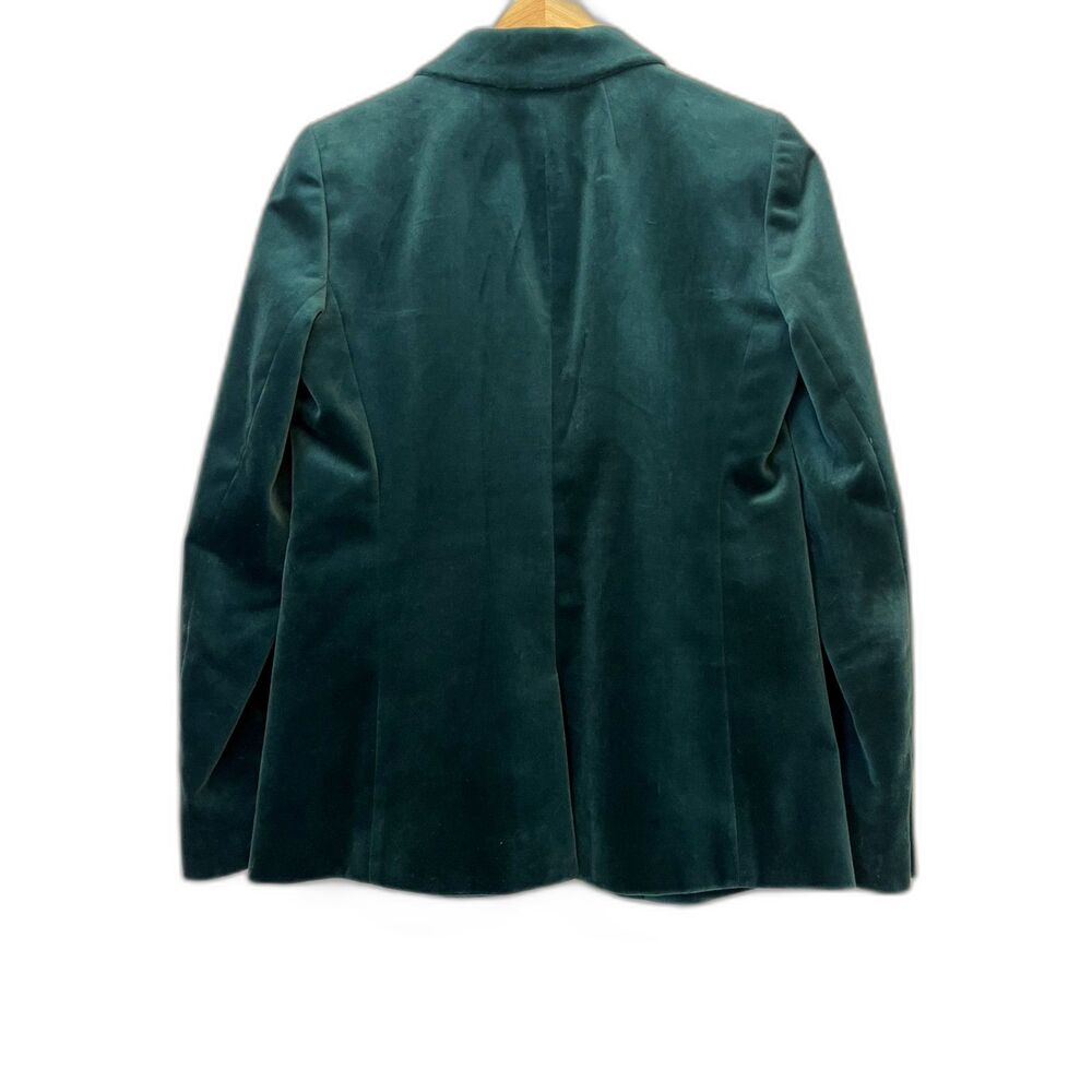 J Crew Parke Blazer Jacket Velvet Sz 6 Old Forest Green Luxe Academia Whimsigoth - Picture 5 of 14